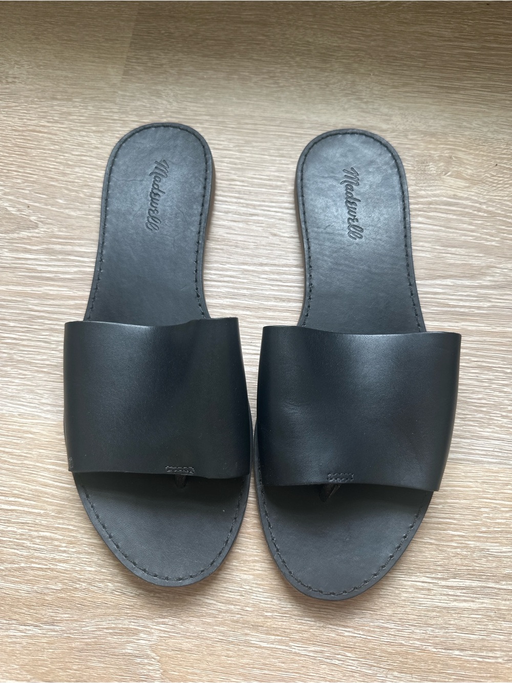 Madewell Leather The Boardwalk Post Slide Sandal - Picture 3 of 7